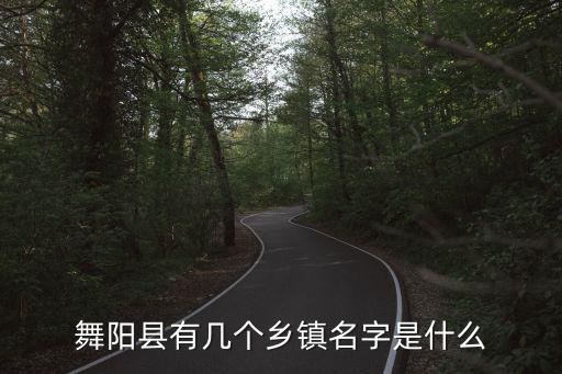 舞陽街道，舞陽縣有幾個鄉鎮名字是什么