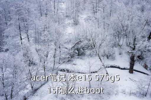 acer筆記 本e15 575g51sf怎么進(jìn)boot