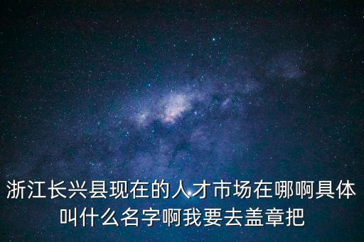 浙江長興縣現在的人才市場在哪啊具體叫什么名字啊我要去蓋章把