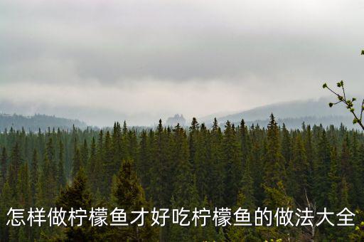 怎樣做檸檬魚才好吃檸檬魚的做法大全