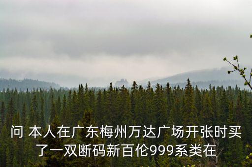 問 本人在廣東梅州萬(wàn)達(dá)廣場(chǎng)開張時(shí)買了一雙斷碼新百倫999系類在
