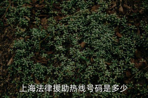 上海法律援助熱線號碼是多少