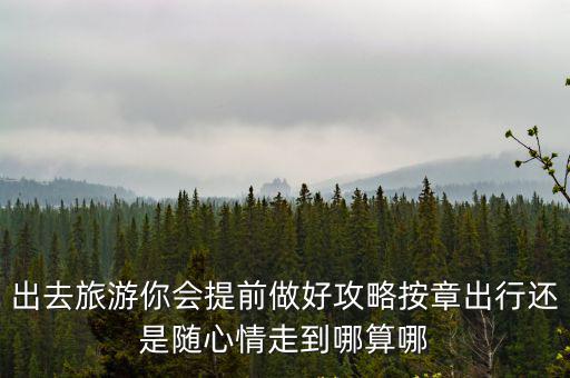 出行攻略，出去旅游你會提前做好攻略按章出行還是隨心情走到哪算哪