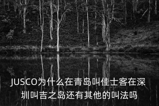 JUSCO為什么在青島叫佳士客在深圳叫吉之島還有其他的叫法嗎