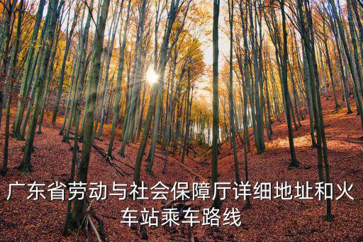 廣東省勞動(dòng)與社會(huì)保障廳詳細(xì)地址和火車站乘車路線