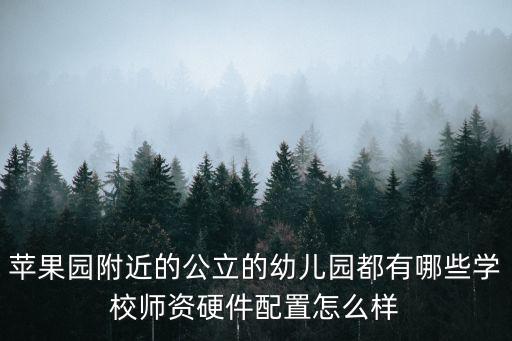 蘋果園附近的公立的幼兒園都有哪些學校師資硬件配置怎么樣