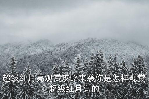 超級紅月亮觀賞攻略來襲你是怎樣觀賞超級紅月亮的