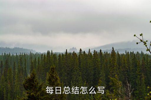 每日總結怎么寫