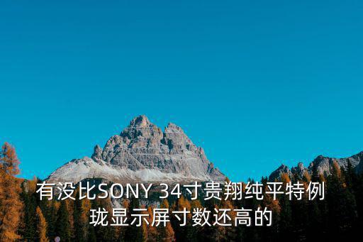 有沒比SONY 34寸貴翔純平特例瓏顯示屏寸數還高的