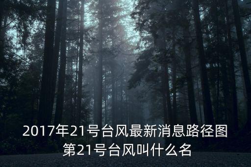 最新臺風實時路徑圖，2017年21號臺風最新消息路徑圖 第21號臺風叫什么名