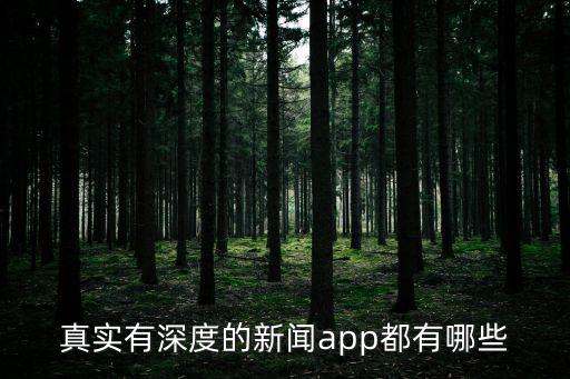 真實有深度的新聞app都有哪些