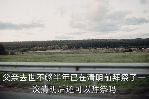 父親去世不夠半年已在清明前拜祭了一次清明后還可以拜祭嗎