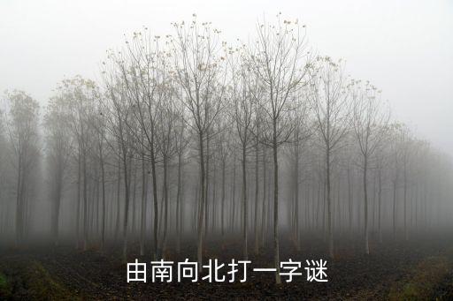 由南向北，由南向北打一字謎