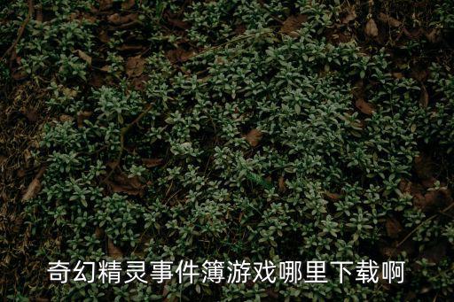 奇幻精靈，奇幻精靈事件簿