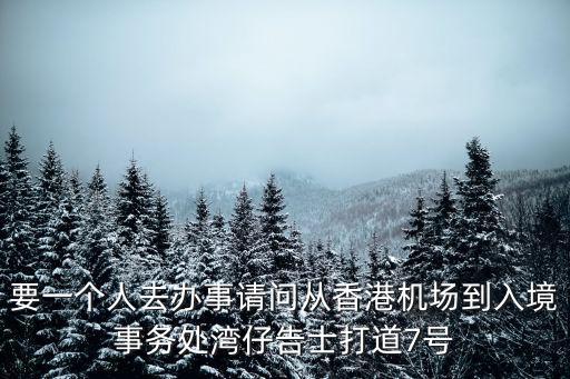 要一個人去辦事請問從香港機場到入境事務處灣仔告士打道7號