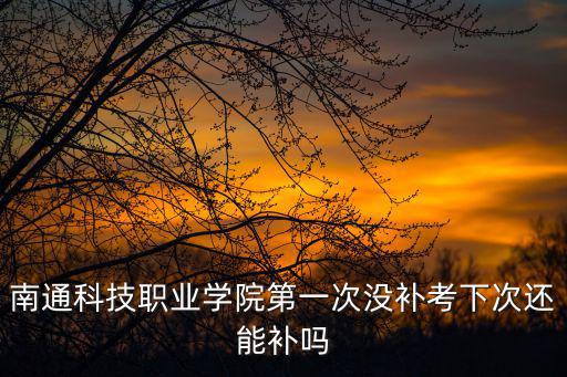 南通科技職業學院第一次沒補考下次還能補嗎