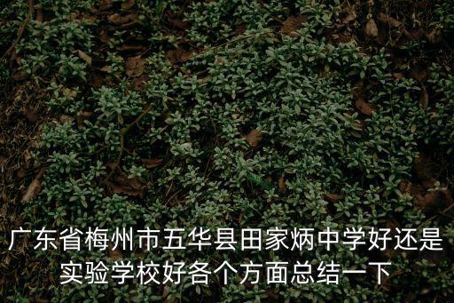 廣東省梅州市五華縣田家炳中學好還是實驗學校好各個方面總結一下