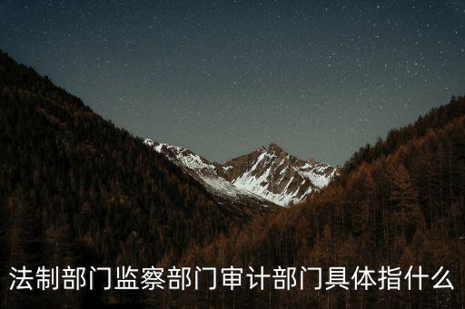法制部門監察部門審計部門具體指什么