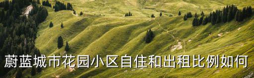 蔚藍城市花園小區自住和出租比例如何