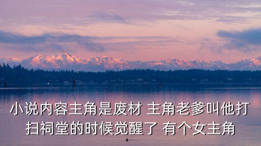 小說內容主角是廢材 主角老爹叫他打掃祠堂的時候覺醒了 有個女主角