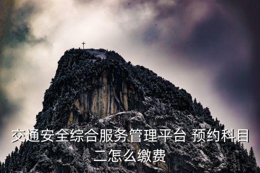 交通安全綜合服務管理平臺 預約科目二怎么繳費