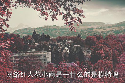 網(wǎng)絡(luò)紅人花小雨是干什么的是模特嗎