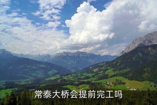 常泰大橋會提前完工嗎