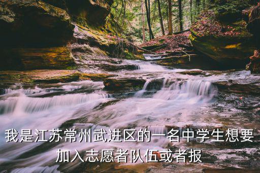 我是江蘇常州武進區的一名中學生想要加入志愿者隊伍或者報