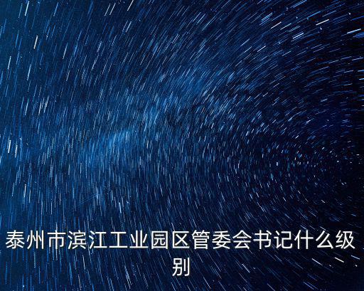 泰州市濱江工業園區管委會書記什么級別