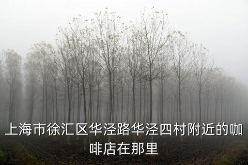 上海市徐匯區華涇路華涇四村附近的咖啡店在那里