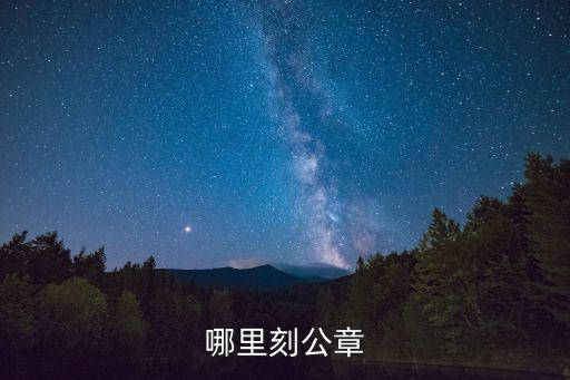 那里有刻章，哪里刻公章