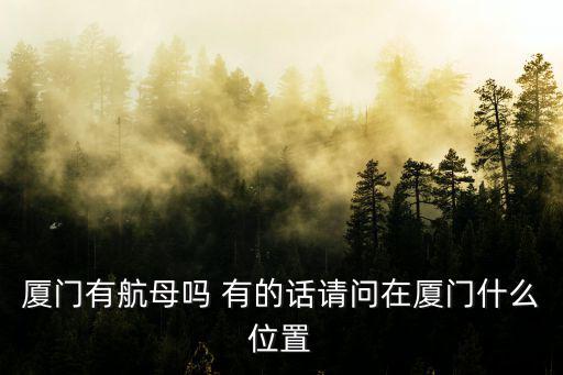 廈門有航母嗎 有的話請問在廈門什么位置