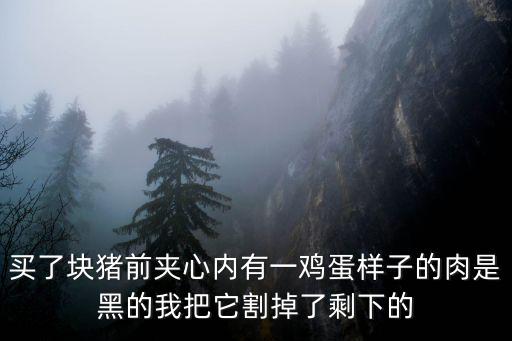 豬夾心肉，夾心肉可以吃嗎