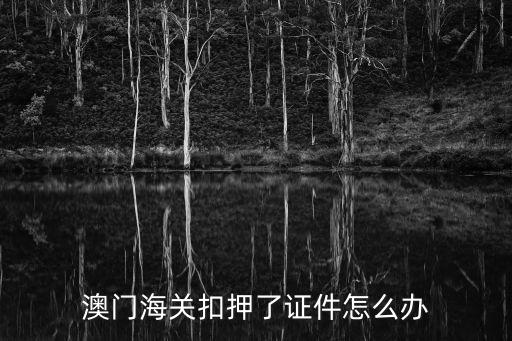 澳門海關(guān)扣押了證件怎么辦