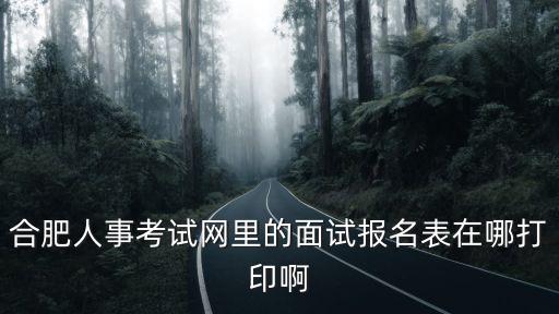 合肥人事考試網(wǎng)里的面試報(bào)名表在哪打印啊