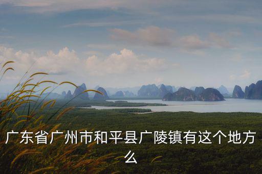 廣東省廣州市和平縣廣陵鎮(zhèn)有這個地方么