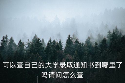 可以查自己的大學(xué)錄取通知書(shū)到哪里了嗎請(qǐng)問(wèn)怎么查