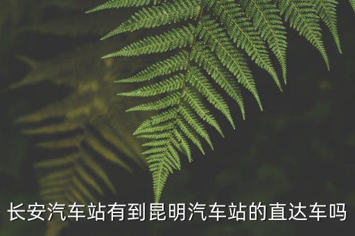 東莞市長(zhǎng)安總站到昆明，長(zhǎng)安汽車站有到昆明汽車站的直達(dá)車嗎