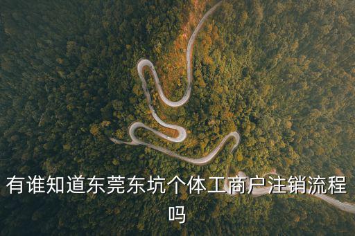有誰知道東莞東坑個(gè)體工商戶注銷流程嗎