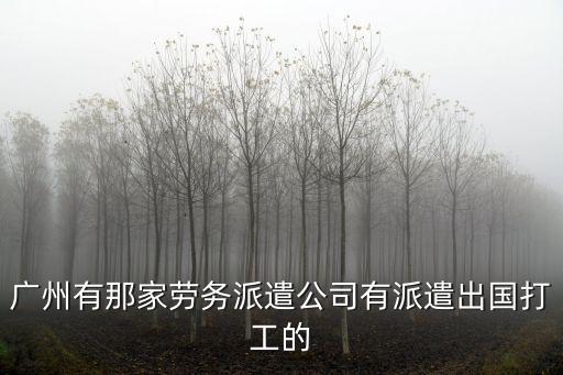 廣州有那家勞務派遣公司有派遣出國打工的