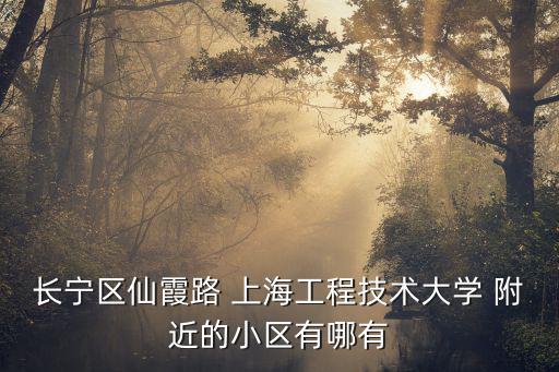 長寧區仙霞路 上海工程技術大學 附近的小區有哪有