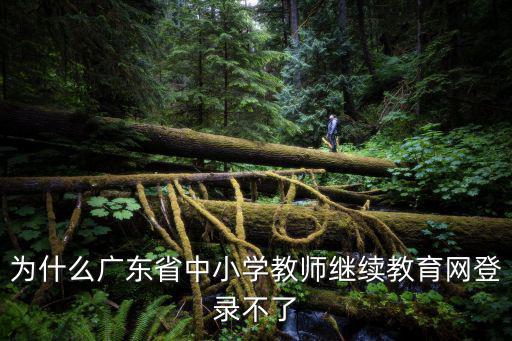 廣州教師繼續教育，為什么廣東省中小學教師繼續教育網登錄不了