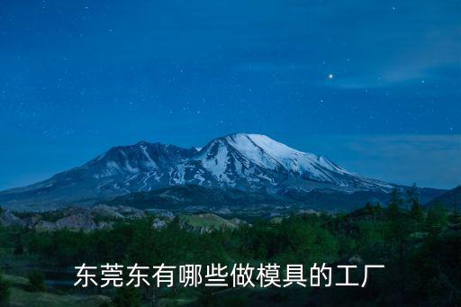 東莞東有哪些做模具的工廠