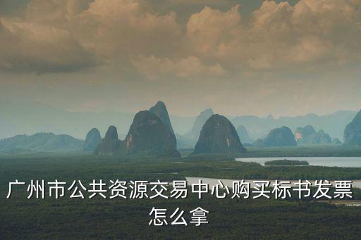 廣州市公共資源交易中心購買標(biāo)書發(fā)票怎么拿