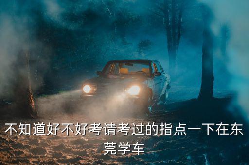 不知道好不好考請考過的指點一下在東莞學車