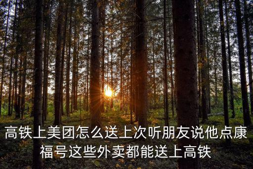 高鐵上美團(tuán)怎么送上次聽(tīng)朋友說(shuō)他點(diǎn)康福號(hào)這些外賣都能送上高鐵