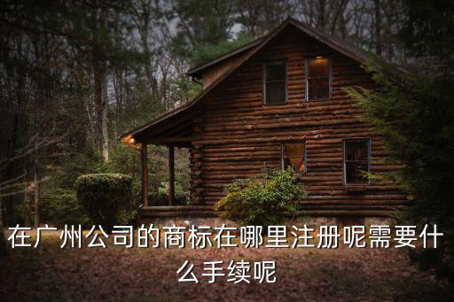 在廣州公司的商標在哪里注冊呢需要什么手續(xù)呢