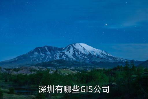 深圳有哪些GIS公司