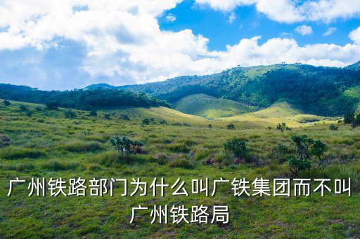 廣州鐵路部門為什么叫廣鐵集團而不叫廣州鐵路局