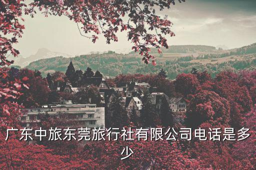 廣東中旅東莞旅行社有限公司電話是多少